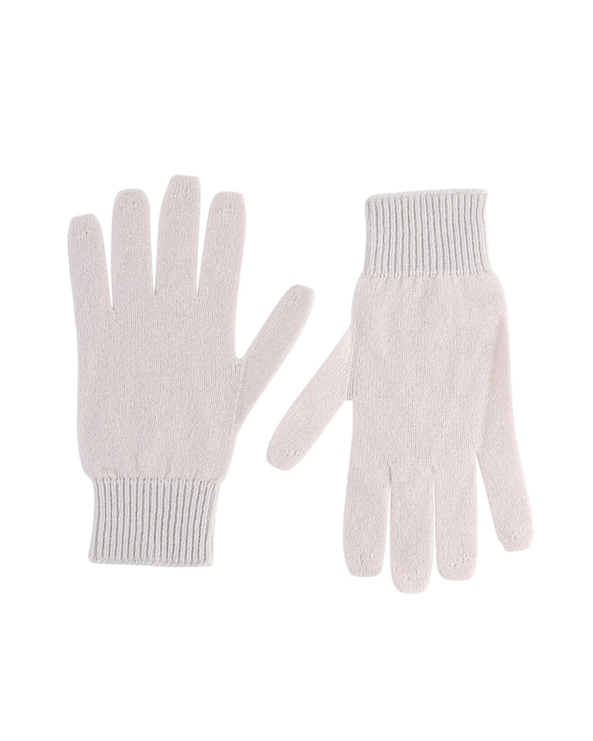 Crown of Edinburgh Cashmere Women's Cashmere Womens Short Gloves in Biscotto - M