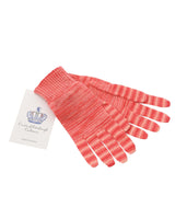 Crown of Edinburgh Cashmere Women's Luxury Cashmere Womens Short Gloves - COE 001 in Orange - M