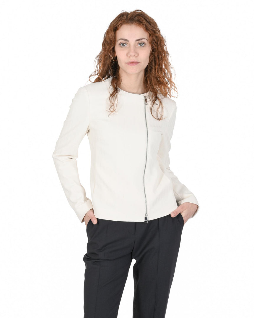 Hugo Boss Women's White Nylon Blend Jacket in White - 36 EU