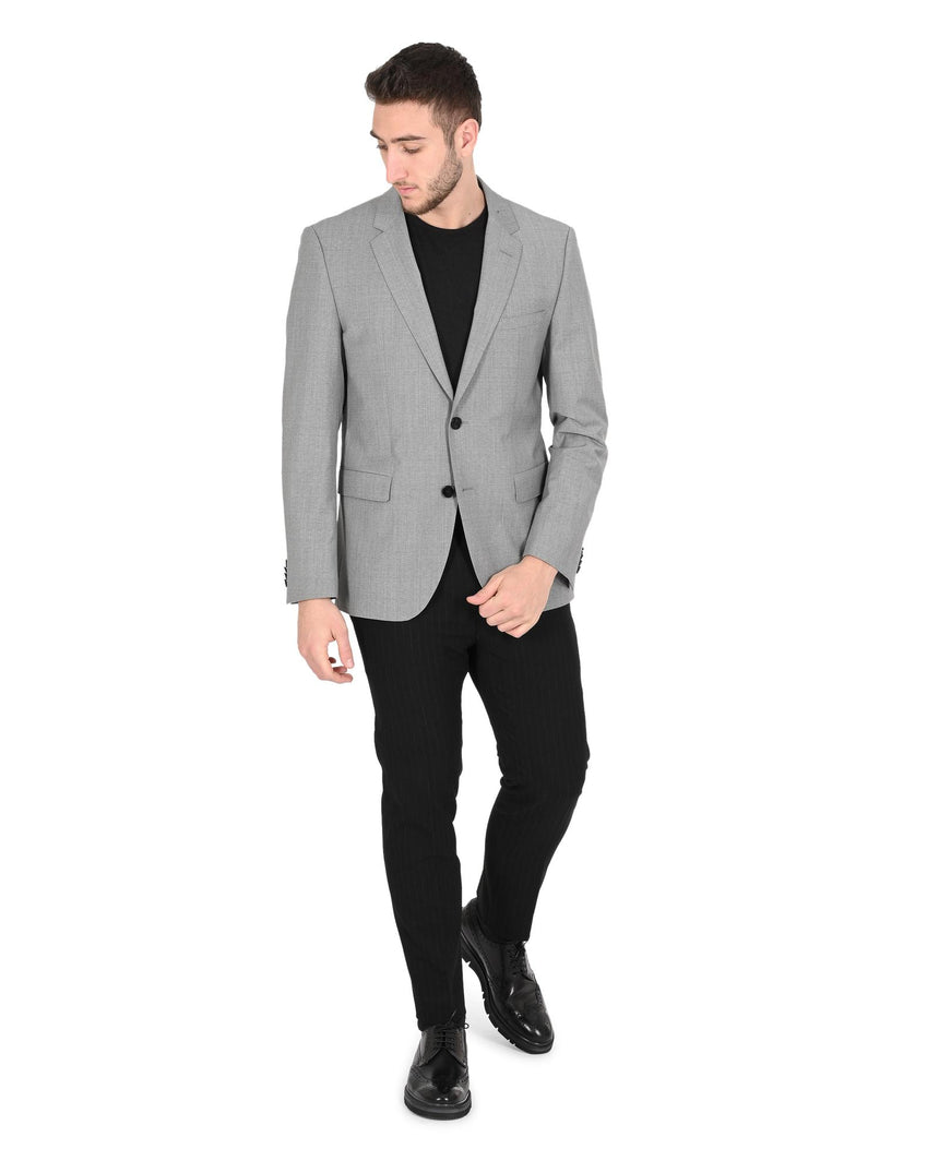 Hugo Boss Men's Grey Wool Blend Jacket in Grey - 52 EU