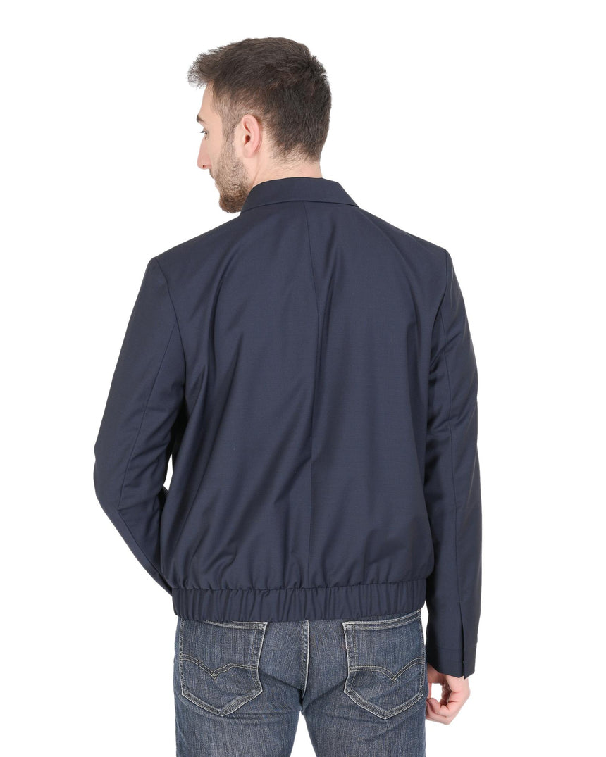 Hugo Boss Men's Blue Jacket with Zip Front in Dark blue - 46 EU