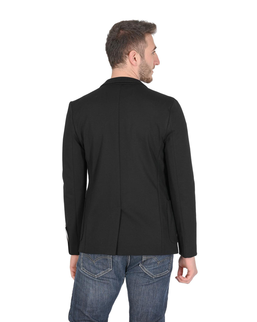 Hugo Boss Men's Black Jacket with Viscose-Polyamide Blend in Black - 46 EU