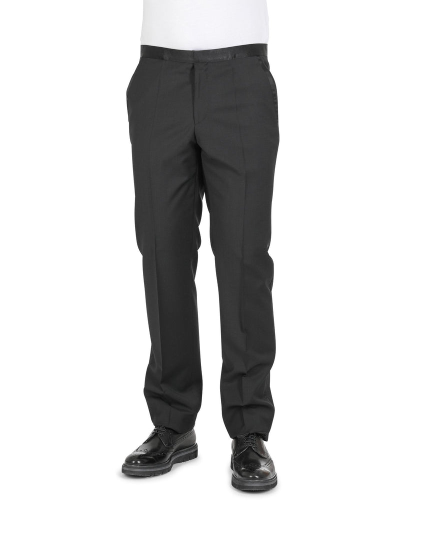 Hugo Boss Men's Black Wool Trousers in Black - 98 cm