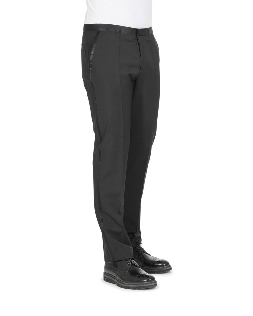 Hugo Boss Men's Black Wool Trousers in Black - 98 cm