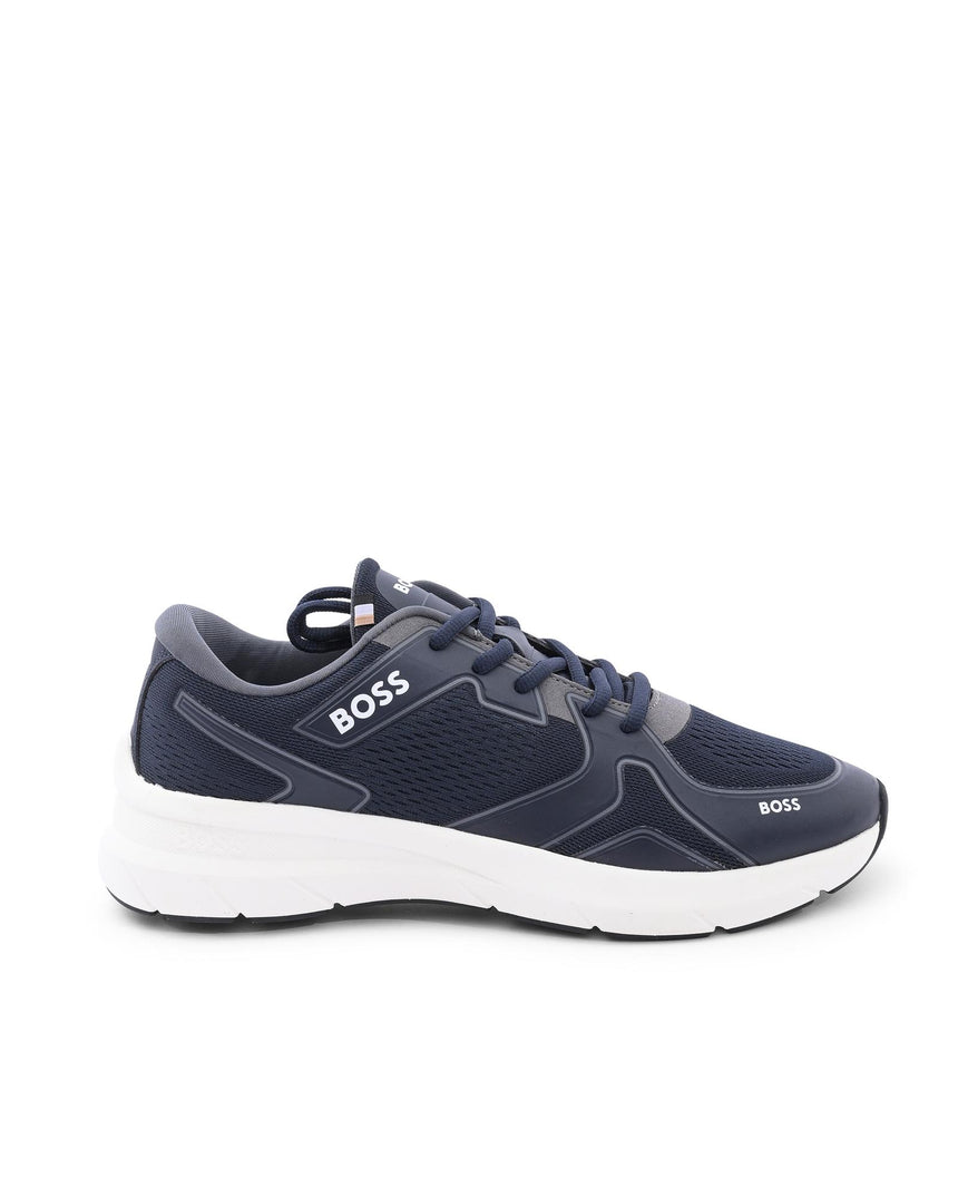 Hugo Boss Men's Blue Thermoplastic Sneakers with Ethylene Vinyl Acetate Sole in Dark blue - 44 EU