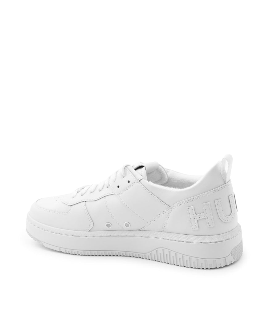 Hugo Boss Men's Calfskin Rubber Sole Sneakers in White - 39 EU