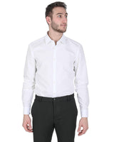 Hugo Boss Men's Cotton Mens Shirt in White - 41 EU