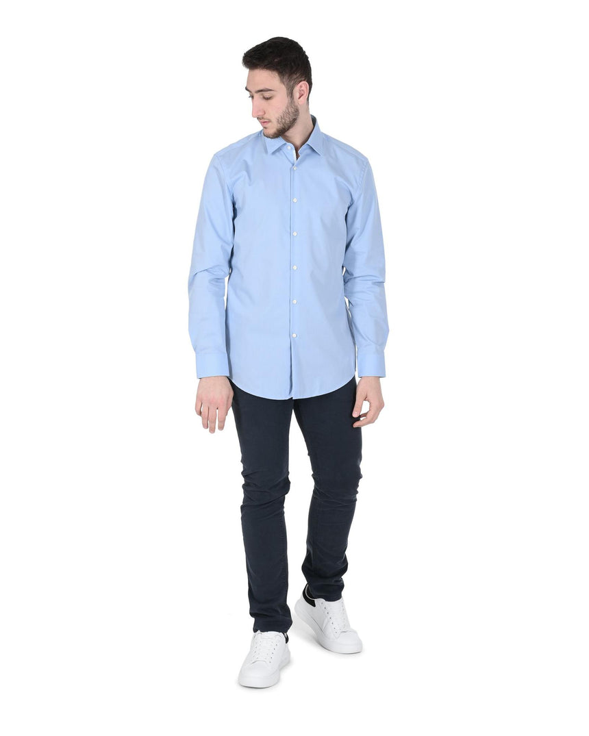 Hugo Boss Men's Light Blue Cotton Shirt in Sky blue - 39 EU