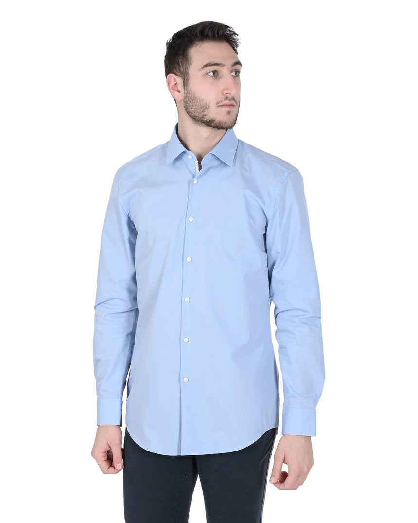 Hugo Boss Men's Light Blue Cotton Shirt in Sky blue - 41 EU