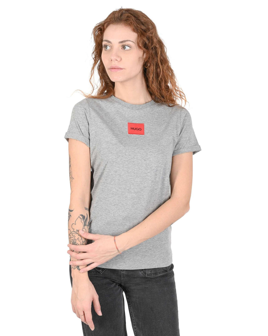 Hugo Boss Women's Cotton Medium Grey Womens T-Shirt in Grey - XS