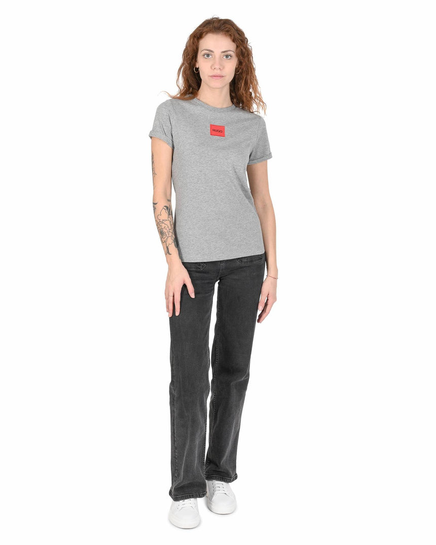 Hugo Boss Women's Cotton Medium Grey Womens T-Shirt in Grey - S