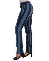 Blue Striped Cotton Stretch Denim Jeans - Dolce & Gabbana 40 IT Women