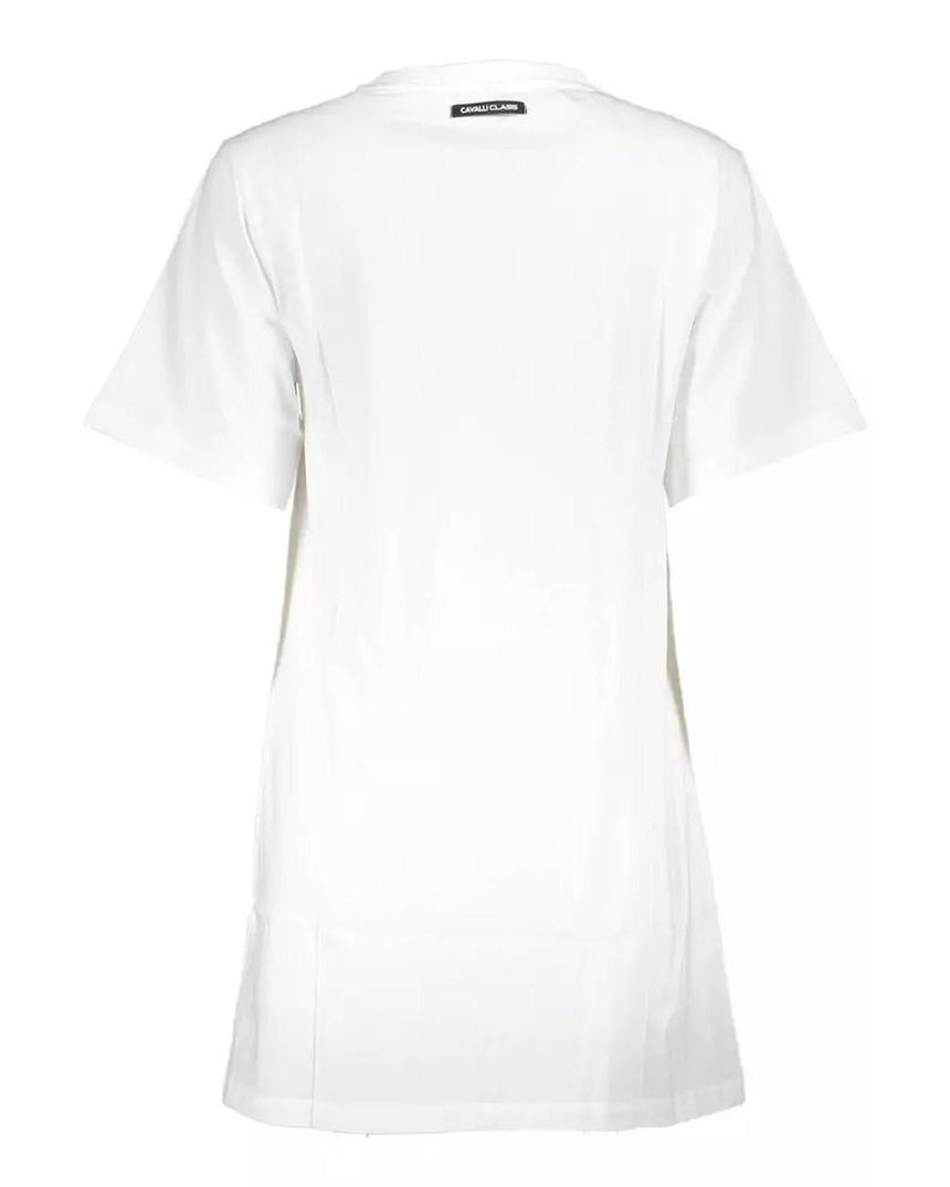 Cavalli Class Women's White Cotton Dress - XL