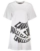 Cavalli Class Women's White Cotton Dress - S