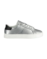 Calvin Klein Women's Silver Cotton Sneaker - 37 EU