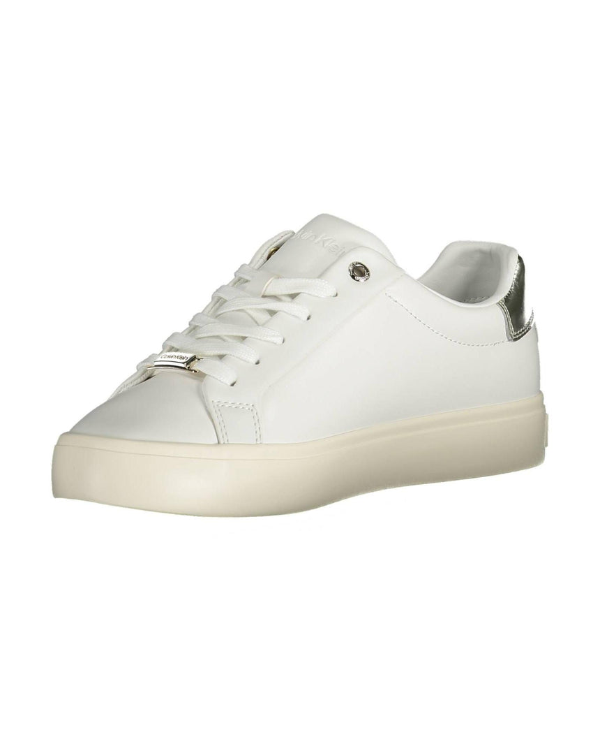 Calvin Klein Women's White Polyester Sneaker - 36 EU