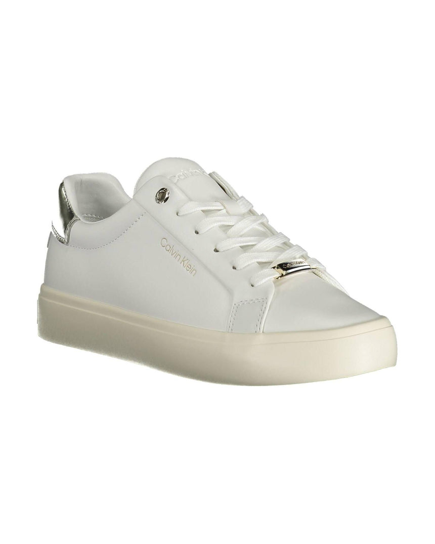 Calvin Klein Women's White Polyester Sneaker - 41 EU