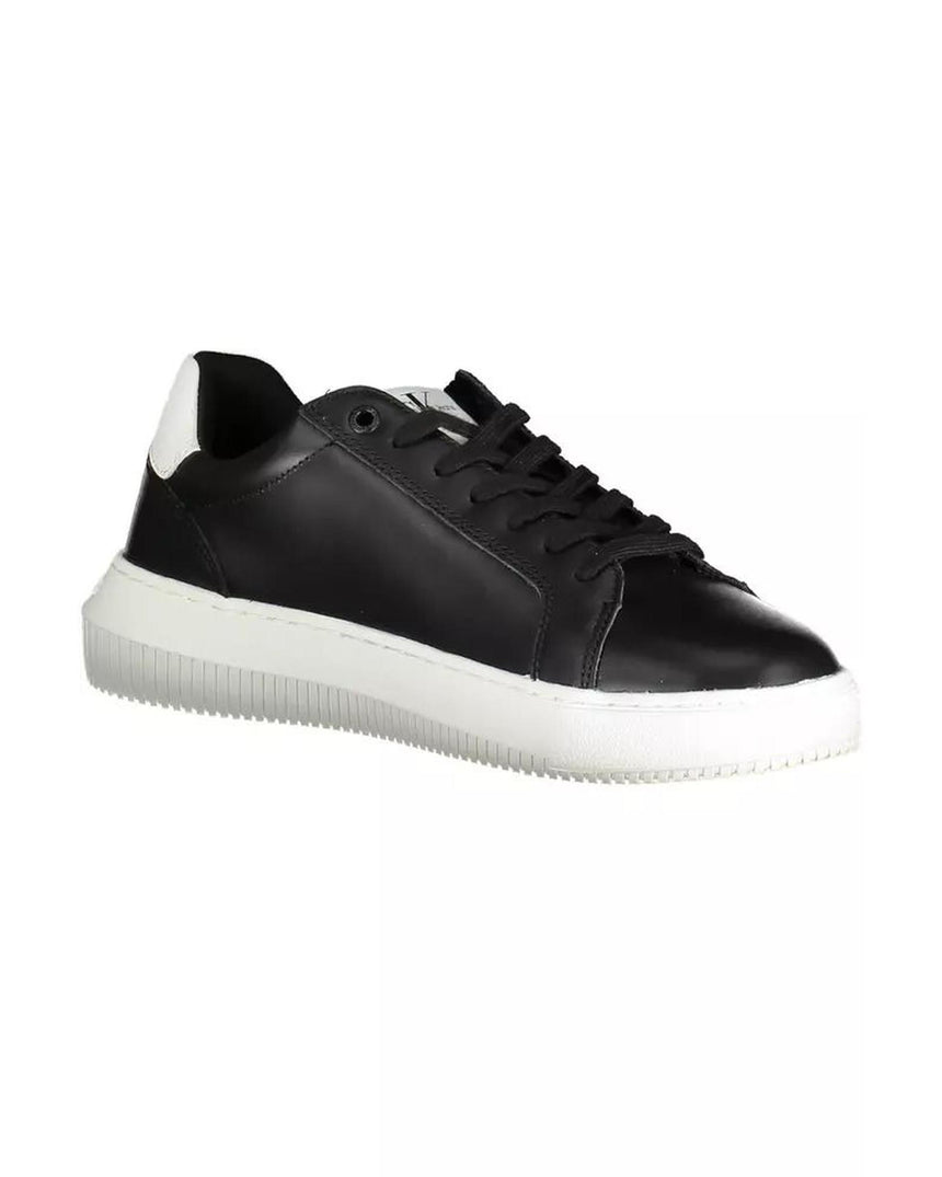 Calvin Klein Men's Black Polyester Sneaker - 40 EU