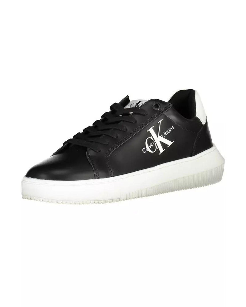 Calvin Klein Men's Black Polyester Sneaker - 40 EU