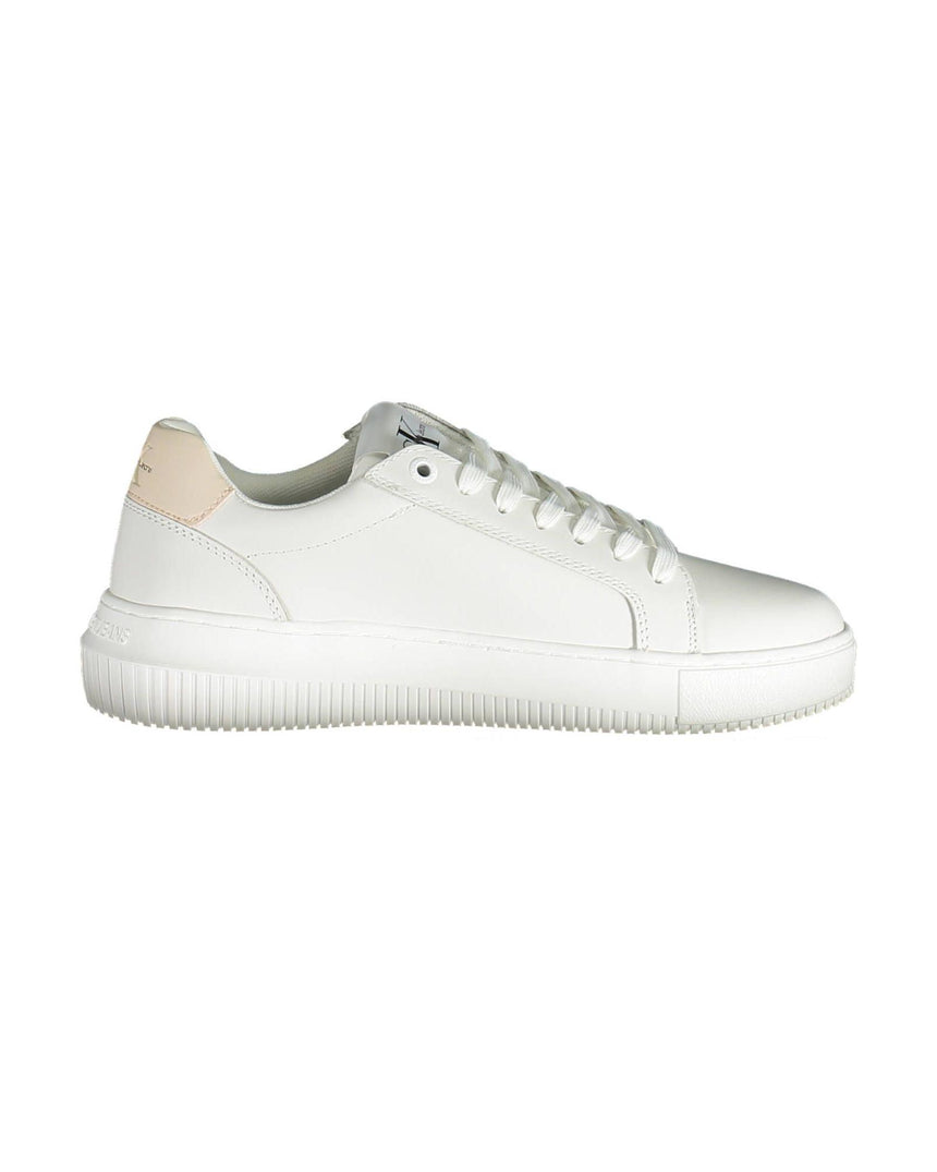 Calvin Klein Women's White Polyester Sneaker - 36 EU