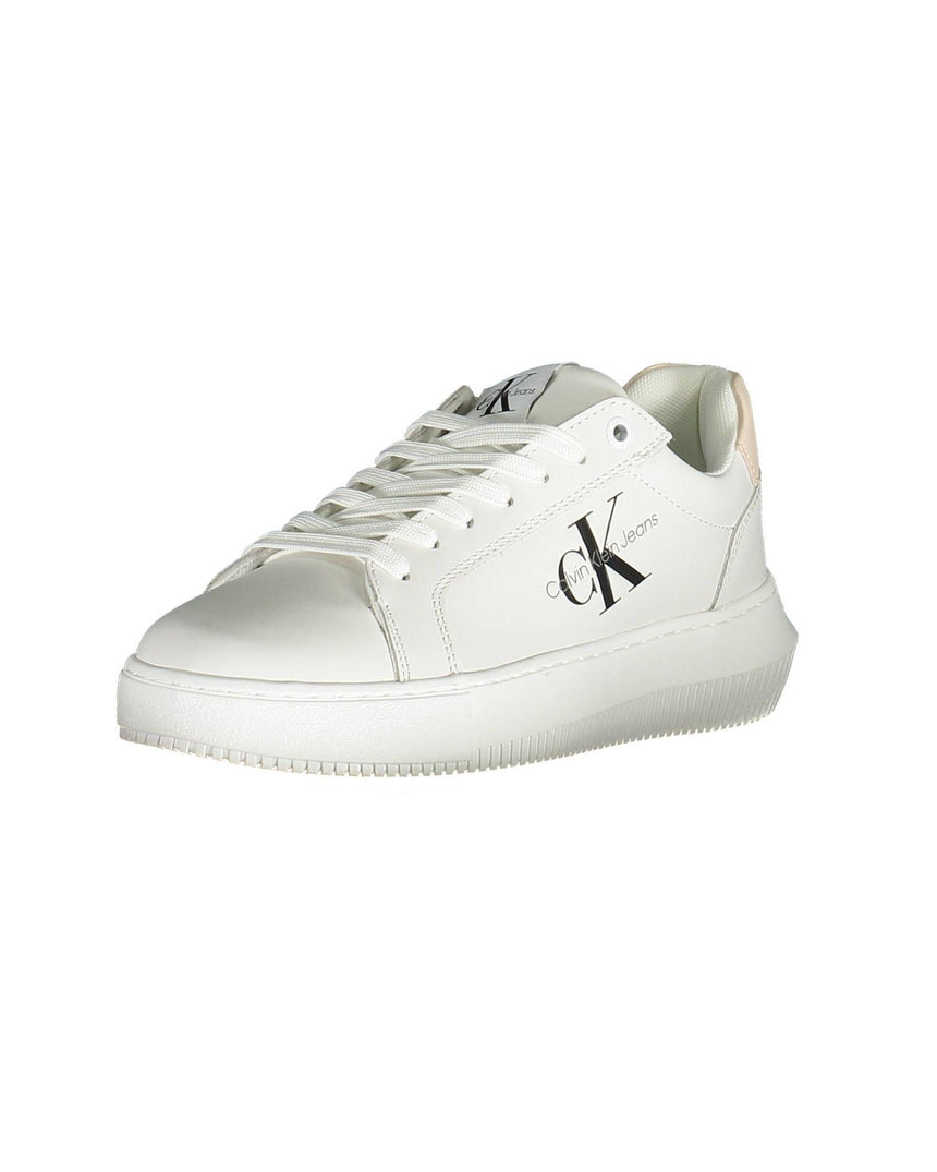 Calvin Klein Women's White Polyester Sneaker - 39 EU