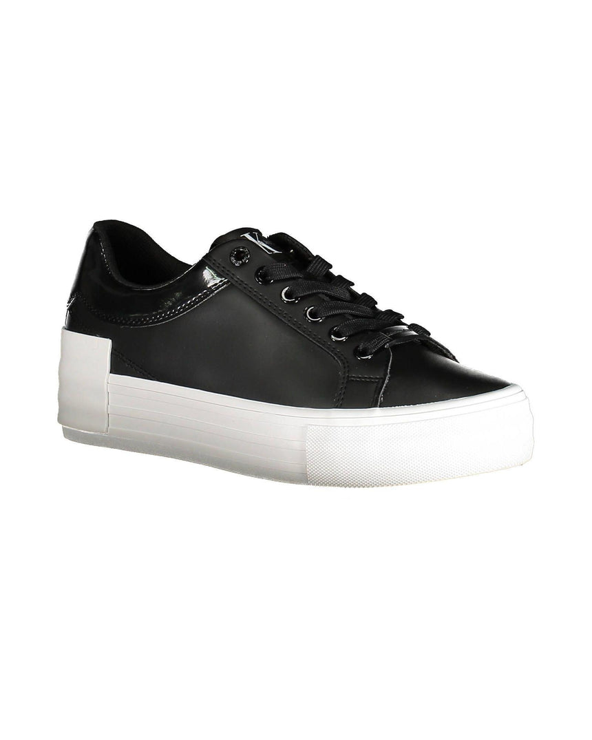 Calvin Klein Women's Black Polyester Sneaker - 38 EU