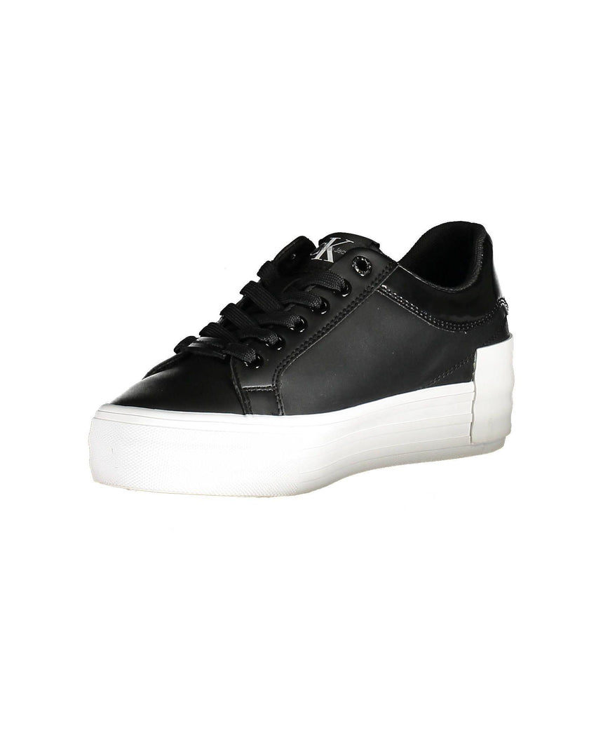 Calvin Klein Women's Black Polyester Sneaker - 38 EU