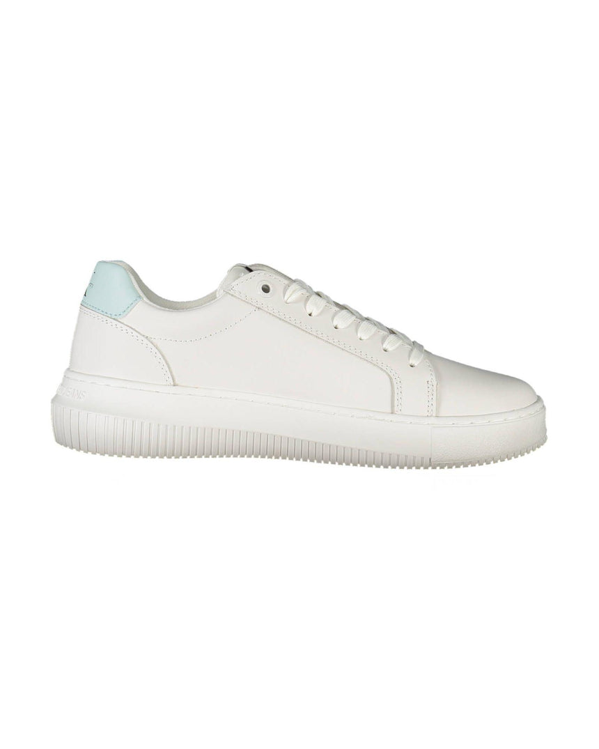 Calvin Klein Women's White Polyester Sneaker - 37 EU