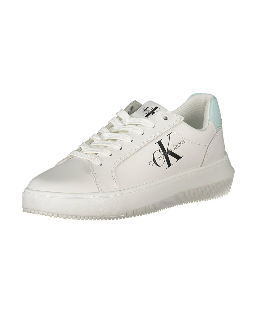 Calvin Klein Women's White Polyester Sneaker - 38 EU