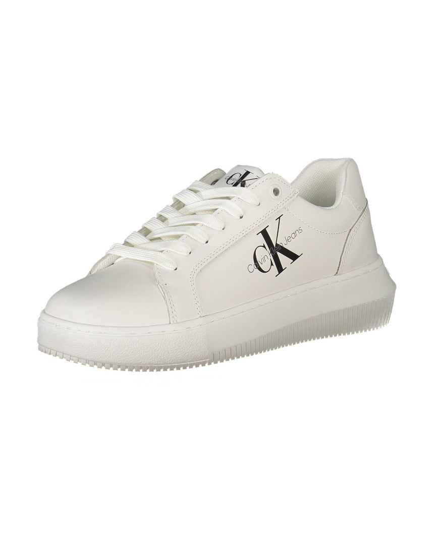 Calvin Klein Women's White Polyester Sneaker - 41 EU