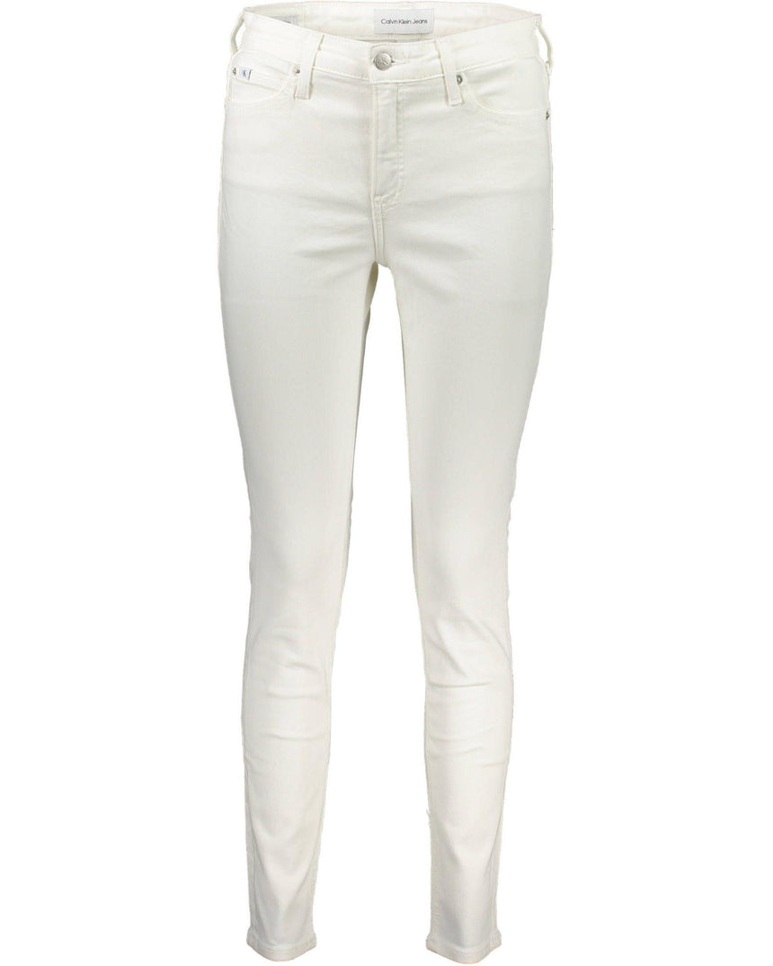 Calvin Klein Women's White Cotton Jeans & Pant - W26 US