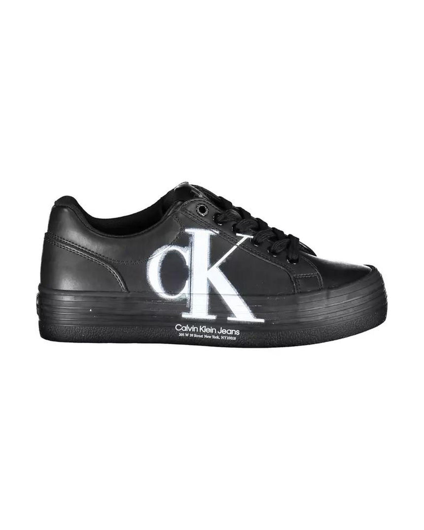 Calvin Klein Women's Black Polyester Sneaker - 38 EU