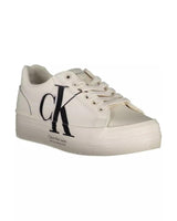 Calvin Klein Women's White Polyester Sneaker - 40 EU