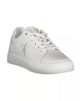 Calvin Klein Women's White Polyester Sneaker - 37 EU