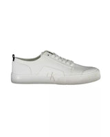 Calvin Klein Men's White Cotton Sneaker - 43 EU