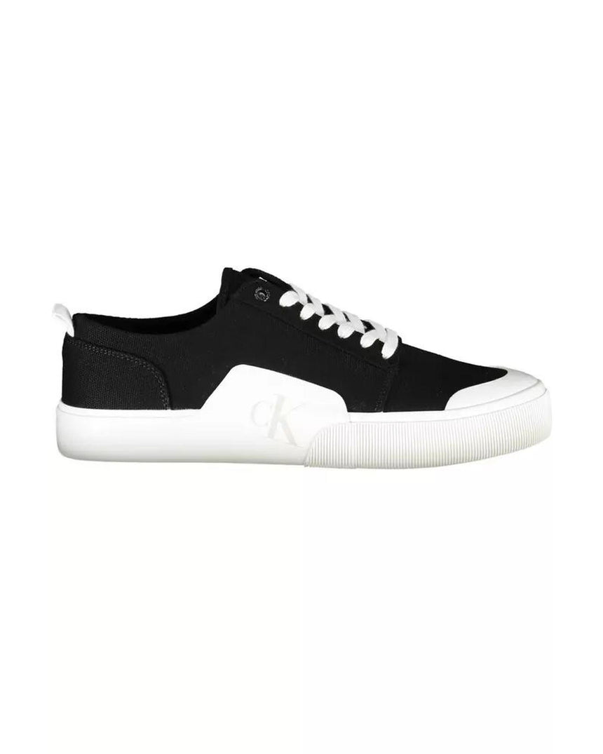 Calvin Klein Men's Black Cotton Sneaker - 43 EU