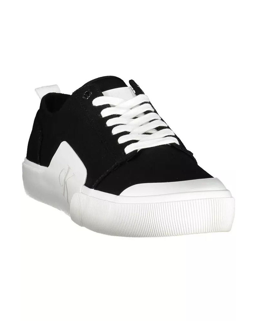 Calvin Klein Men's Black Cotton Sneaker - 43 EU