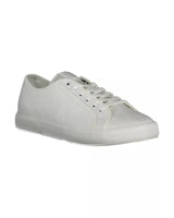 Calvin Klein Men's White Cotton Sneaker - 45 EU