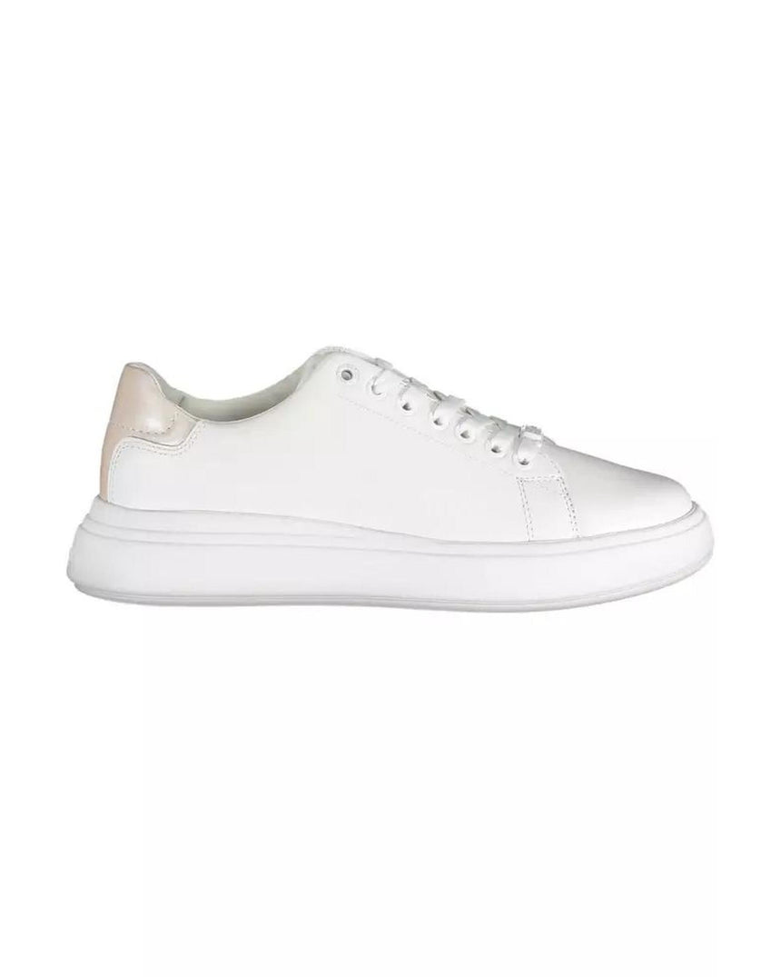 Calvin Klein Women's White Polyester Sneaker - 38 EU