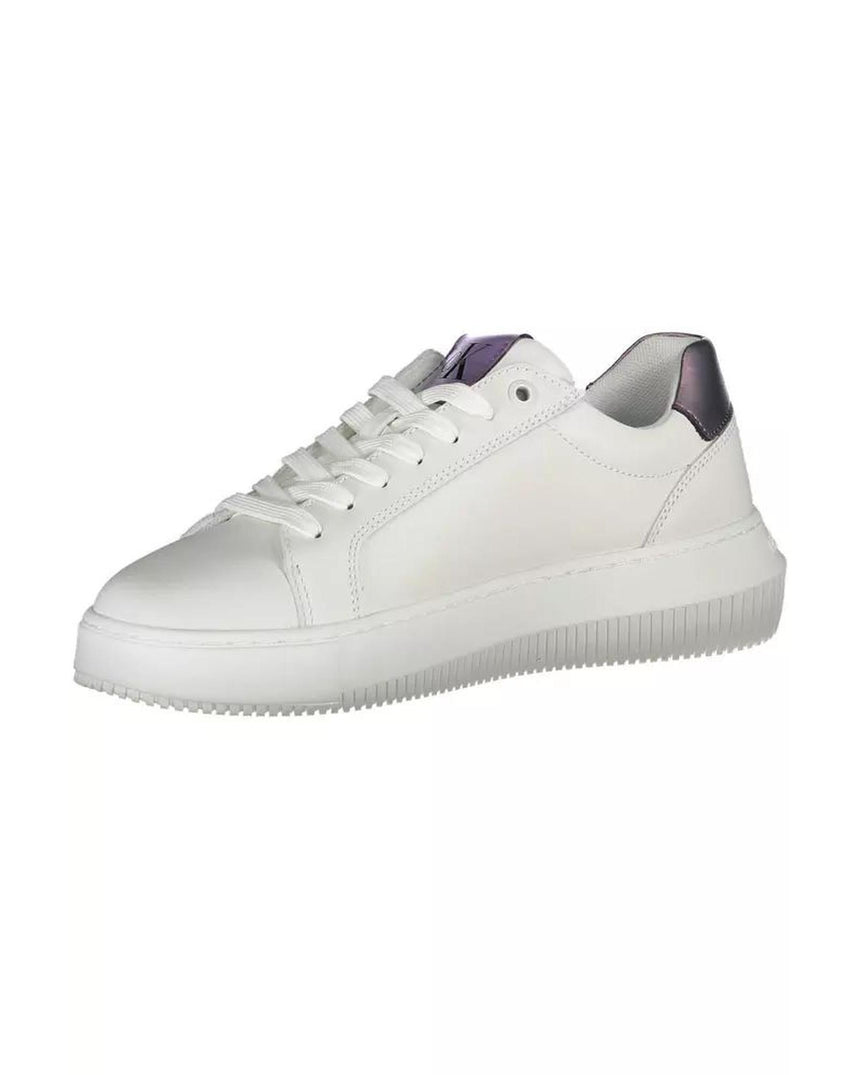 Calvin Klein Women's White Polyester Sneaker - 38 EU