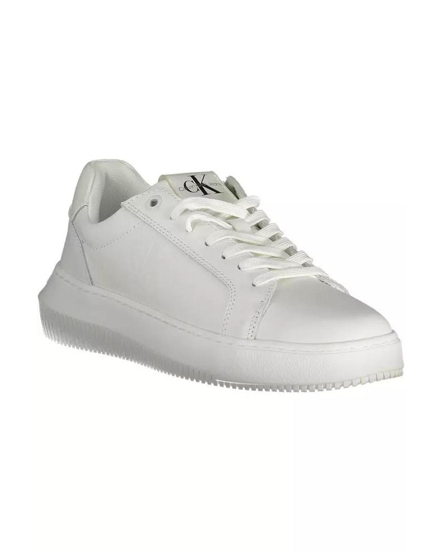 Calvin Klein Women's White Polyester Sneaker - 39 EU