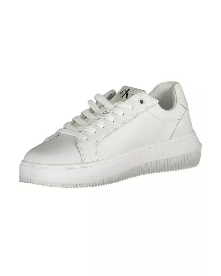 Calvin Klein Women's White Polyester Sneaker - 40 EU