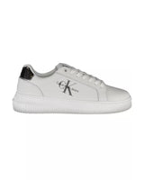 Calvin Klein Women's White Polyester Sneaker - 37 EU