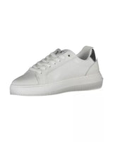 Calvin Klein Women's White Polyester Sneaker - 37 EU