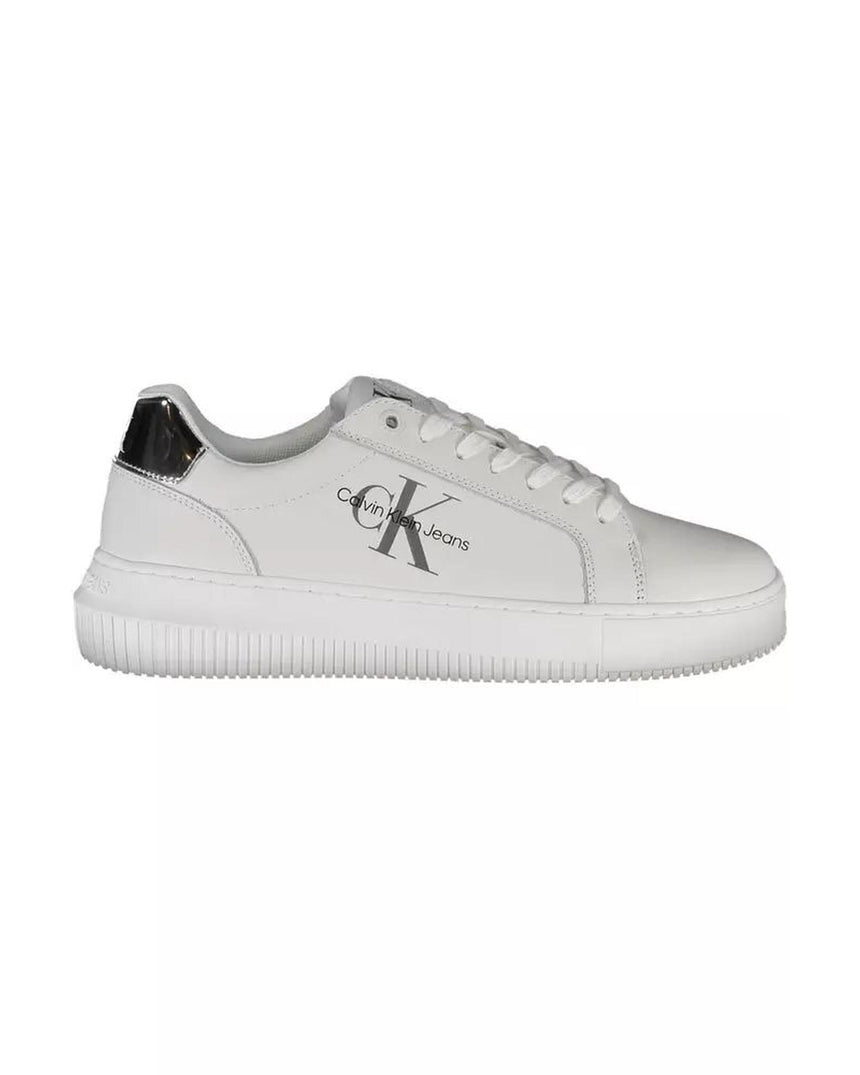 Calvin Klein Women's White Polyester Sneaker - 39 EU