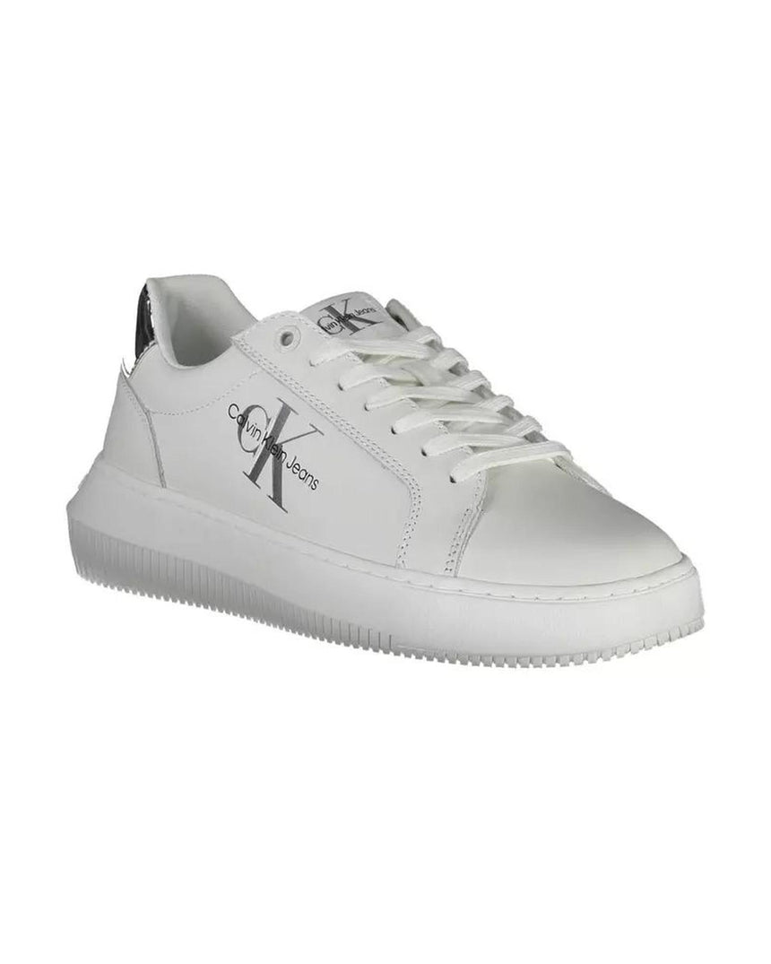 Calvin Klein Women's White Polyester Sneaker - 40 EU