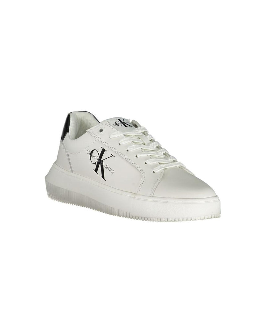 Calvin Klein Women's White Polyester Sneaker - 37 EU