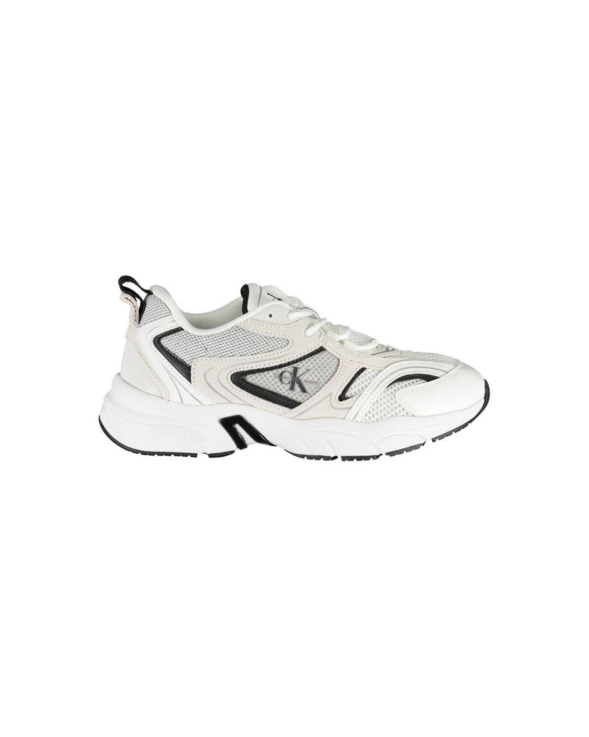 Calvin Klein Women's White Polyester Sneaker - 40 EU