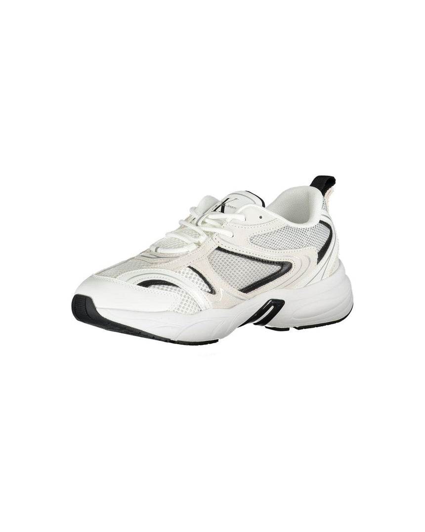 Calvin Klein Women's White Polyester Sneaker - 40 EU