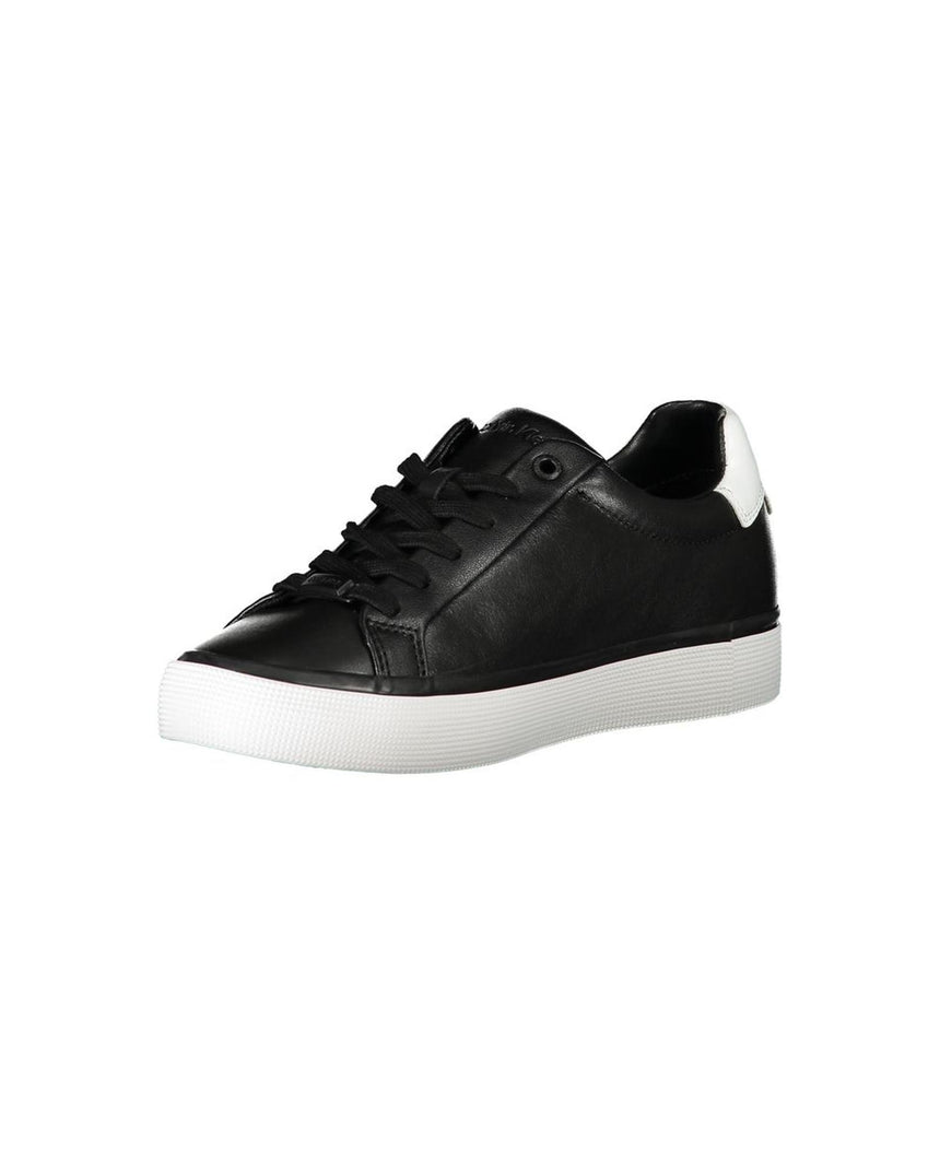 Calvin Klein Women's Black Polyester Sneaker - 40 EU